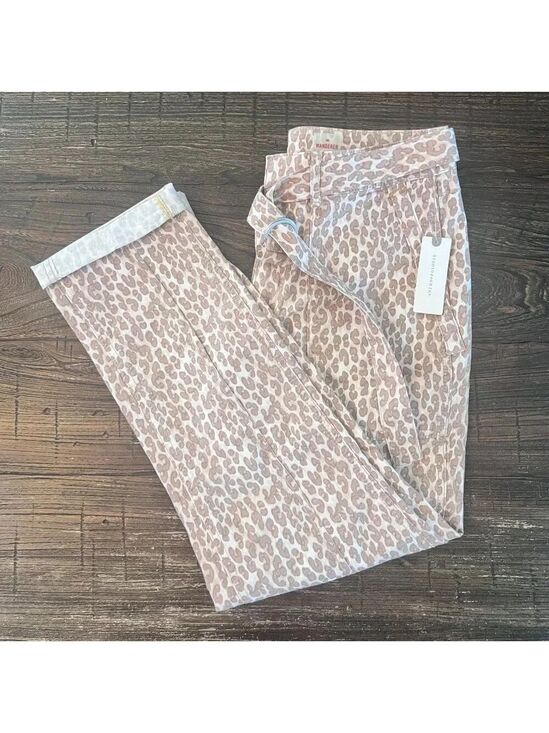 Anthropologie Pilcro Wanderer Cropped Utility Pants Leopard Animal Print 27 NWT - Picture 11 of 14